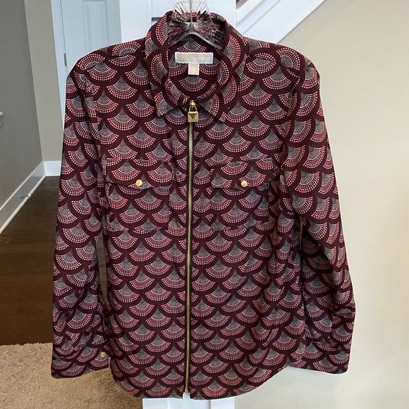 Michael Kors Tops - Michael Kors pattered zip blouse
